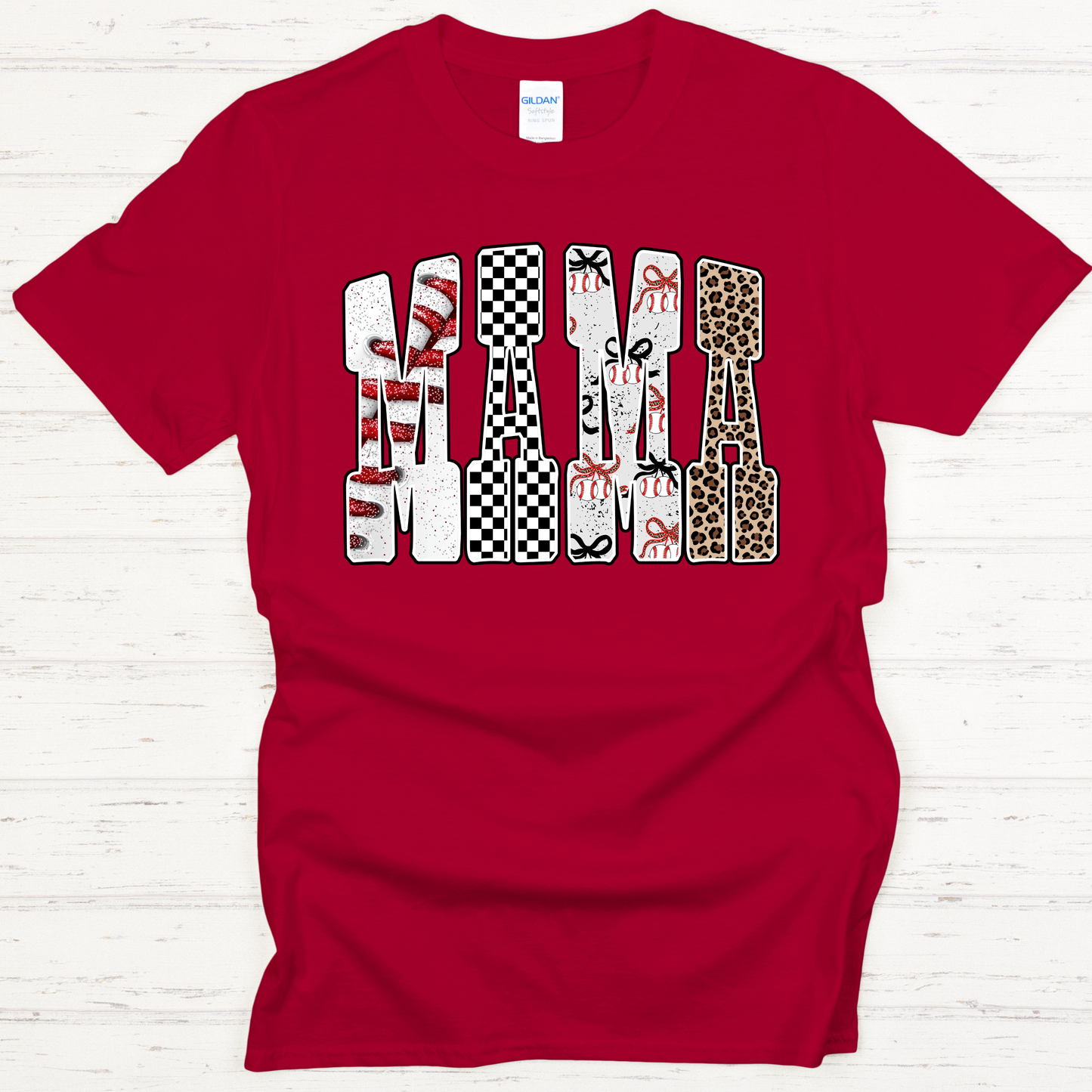 Baseball MAMA Pattern Letters